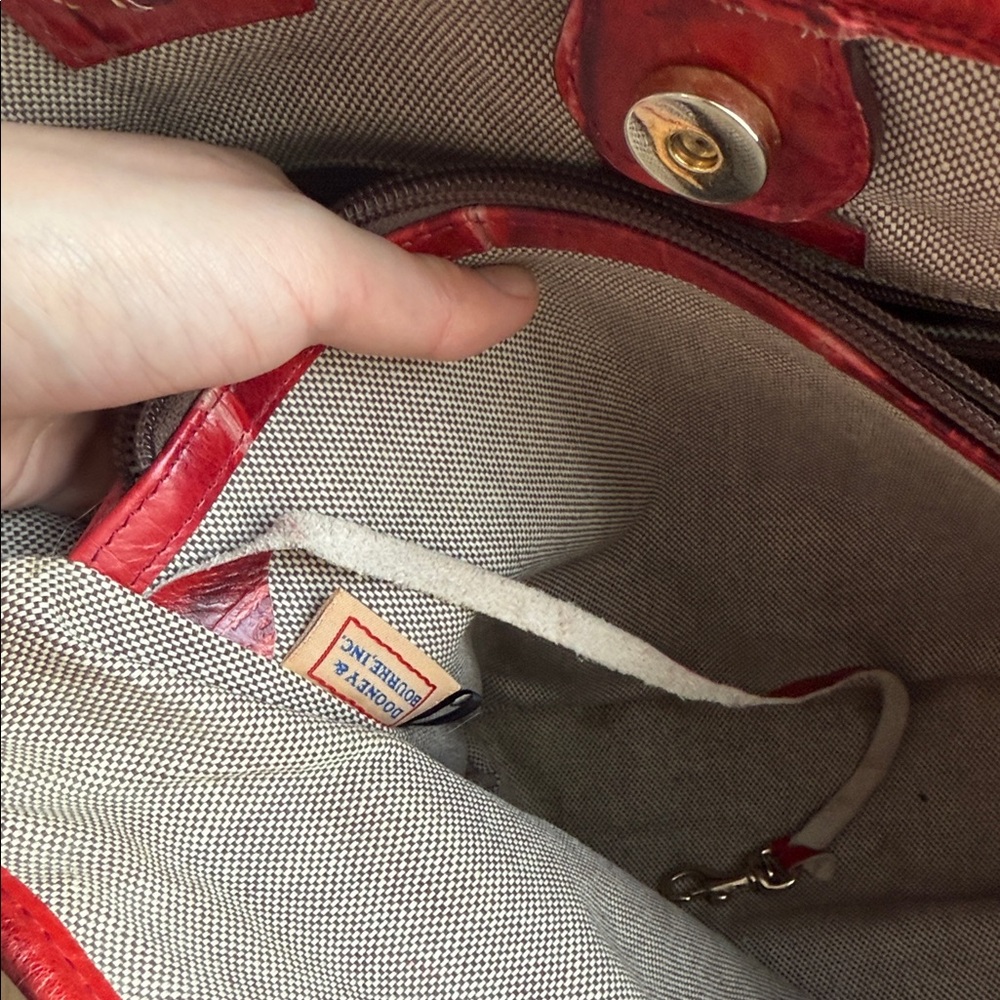 Dooney & Bourke Red Croc-Patterned Tote - Picture 10 of 12